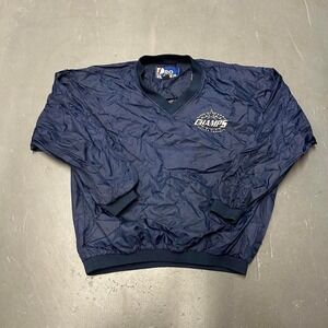Vintage 90s Pro Player Dallas cowboys Super Bowl champions navy blue windbreaker
